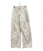 MUSEミューズ）の古着「TUCK CHINO WIDE タックチノワイドパンツ」｜ホワイト