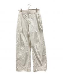 MUSE（ミューズ）の古着「TUCK CHINO WIDE タックチノワイドパンツ」｜ホワイト