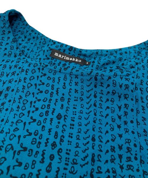 marimekko（マリメッコ）marimekko (マリメッコ) 総柄ワンピース ブルー サイズ:07の古着・服飾アイテム