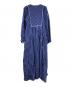 ne quittez pas (ヌキテパ) Cotton Voile Stripe Gather Dress ブルー サイズ:M：14000円