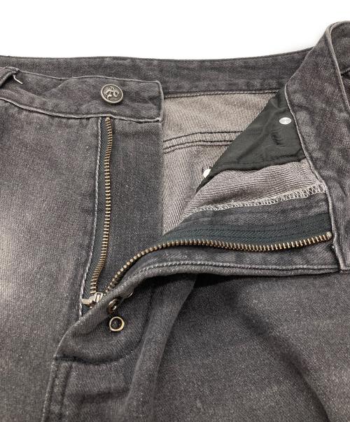 ANTIMID（アンチミッド）ANTIMID (アンチミッド) ハトメスタッズバギーデニムパンツ ブラック サイズ:Ｌの古着・服飾アイテム