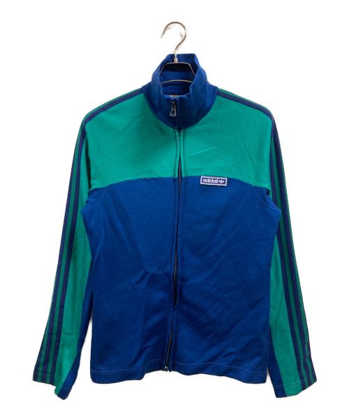 adidas（アディダス）adidas (アディダス) トラックジャケット ネイビー×グリーン サイズ:Ｍの古着・服飾アイテム