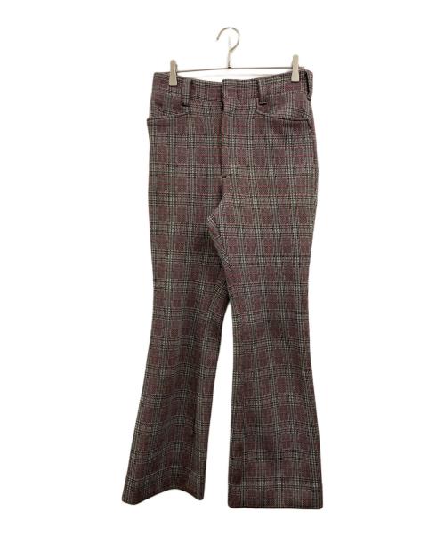 VINTAGE（ヴィンテージ）vintage (ヴィンテージ) フレアパンツ レッド×ブラック サイズ:84CMの古着・服飾アイテム