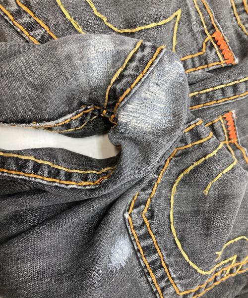 TRUE RELIGION（トゥルー レリジョン）TRUE RELIGION (トゥルー レリジョン) ブラックデニムフレアパンツ インディゴ サイズ:34の古着・服飾アイテム