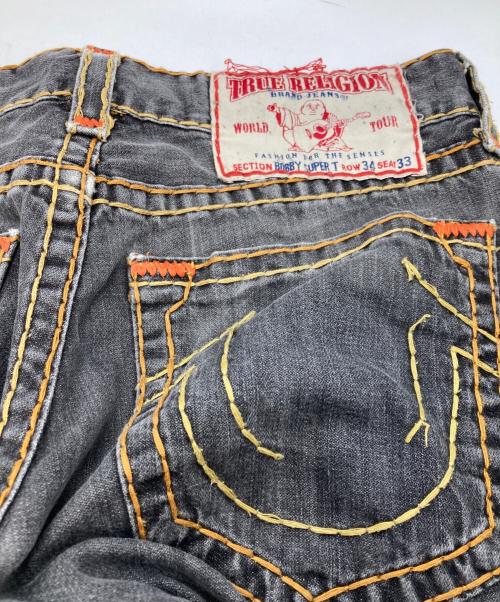 TRUE RELIGION（トゥルー レリジョン）TRUE RELIGION (トゥルー レリジョン) ブラックデニムフレアパンツ インディゴ サイズ:34の古着・服飾アイテム