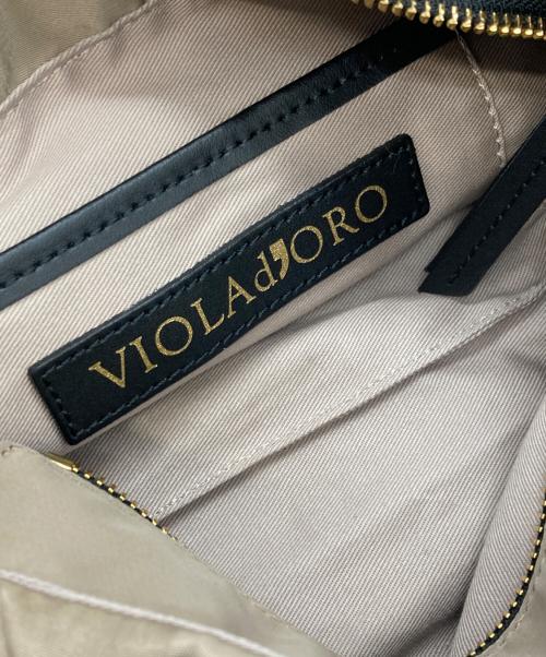VIOLAd'ORO（ヴィオラドーロ）VIOLAd'ORO (ヴィオラドーロ) 2WAYバッグ ベージュの古着・服飾アイテム