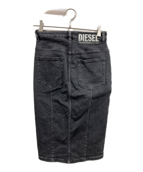 DIESEL（ディーゼル）DIESEL (ディーゼル) デニムペンシルスカート ブラック サイズ:24の古着・服飾アイテム