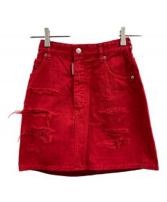 中古・古着通販】DSQUARED2 (ディースクエアード) ミニスカート レッド