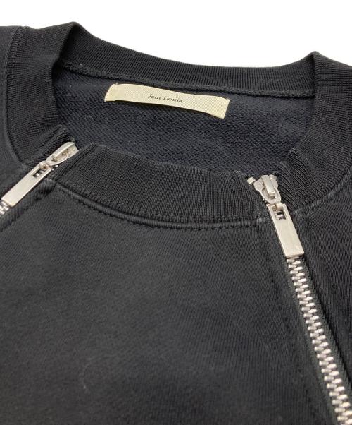 jent louis（ジェントルイス）JENT LOUIS (ジェントルイス) デュアルジップ ネック スウェット ブラック サイズ:Mの古着・服飾アイテム