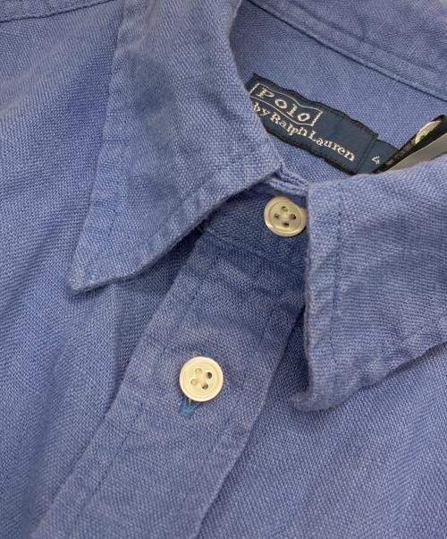 POLO RALPH LAUREN（ポロ・ラルフローレン）POLO RALPH LAUREN (ポロ・ラルフローレン) リネンワンピース ブルー サイズ:4の古着・服飾アイテム