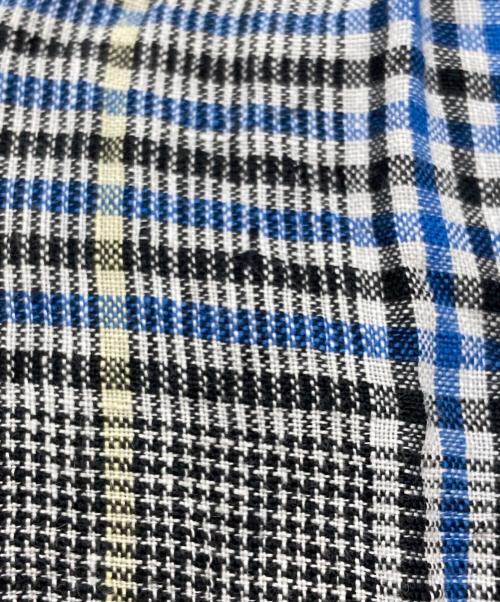 KICS DOCUMENT.（キクスドキュメント）KICS DOCUMENT. (キクスドキュメント) チェックリネンパンツ ブルー サイズ:Freeの古着・服飾アイテム