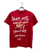 VANSヴァンズ）の古着「プリントTシャツ」｜レッド