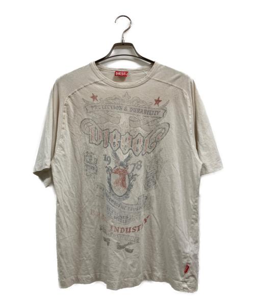 DIESEL（ディーゼル）DIESEL (ディーゼル) T-ALECYプリントTシャツ ベージュ サイズ:Sの古着・服飾アイテム