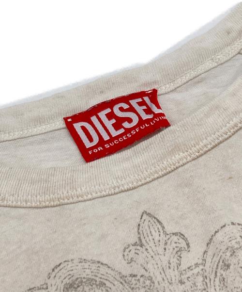 DIESEL（ディーゼル）DIESEL (ディーゼル) T-ALECYプリントTシャツ ベージュ サイズ:Sの古着・服飾アイテム