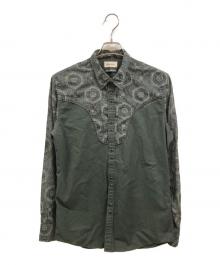DIESEL（ディーゼル）の古着「ペイズリー柄ウエスタンシャツ」｜ブラウン