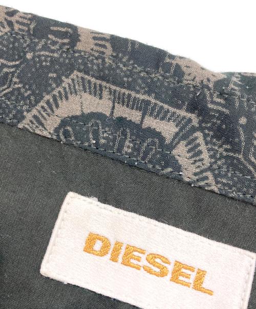 DIESEL（ディーゼル）DIESEL (ディーゼル) ペイズリー柄ウエスタンシャツ ブラウン サイズ:実寸参照の古着・服飾アイテム