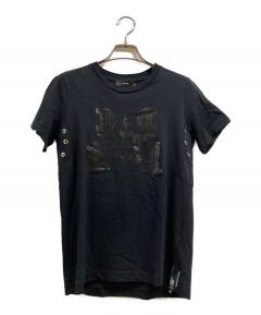 中古・古着通販】MONCLER (モンクレール) ロゴTシャツ ブラック サイズ