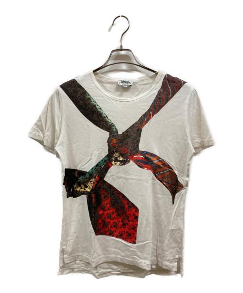 Vivienne Westwood man（ヴィヴィアン ウェストウッド マン）Vivienne Westwood man (ヴィヴィアン ウェストウッド マン) プリントTシャツ ホワイト サイズ:46の古着・服飾アイテム