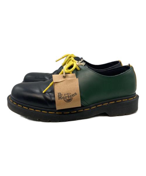 Dr.Martens（ドクターマーチン）Dr.Martens (ドクターマーチン) 1461 コントラスト スムースレザーシューズ ブラック×グリーン サイズ:25cmの古着・服飾アイテム