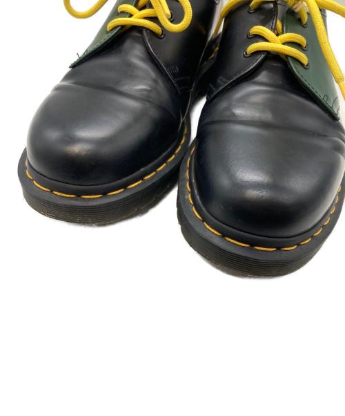 Dr.Martens（ドクターマーチン）Dr.Martens (ドクターマーチン) 1461 コントラスト スムースレザーシューズ ブラック×グリーン サイズ:25cmの古着・服飾アイテム