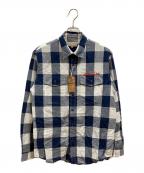 AVIREXアヴィレックス）の古着「チェックシャツ」｜ネイビー×ホワイト