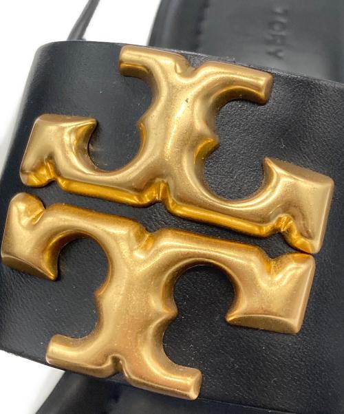TORY BURCH（トリーバーチ）TORY BURCH (トリーバーチ) エレノアヒールサンダル ブラック サイズ: 7 1/2の古着・服飾アイテム