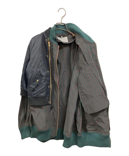 KOLOR（カラー）KOLOR (カラー) ドッキングMA-1ジャケット ブラック サイズ:3の古着・服飾アイテム