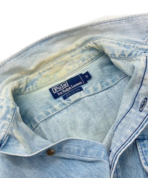 POLO RALPH LAUREN（ポロ・ラルフローレン）POLO RALPH LAUREN (ポロ・ラルフローレン) 90’ｓデニムシャツ ブルー サイズ:sの古着・服飾アイテム