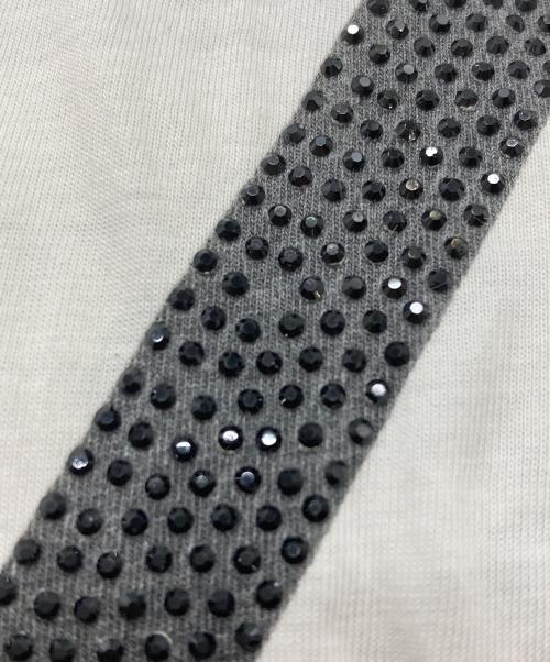 PHILIPP PLEIN HOMME（フィリップレインオム）PHILIPP PLEIN HOMME (フィリップレインオム) ラインストーンカットソー ホワイト サイズ:Ⅼの古着・服飾アイテム
