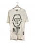 PHILIPP PLEIN HOMME（フィリップレインオム）の古着「ラインストーンカットソー」｜ホワイト