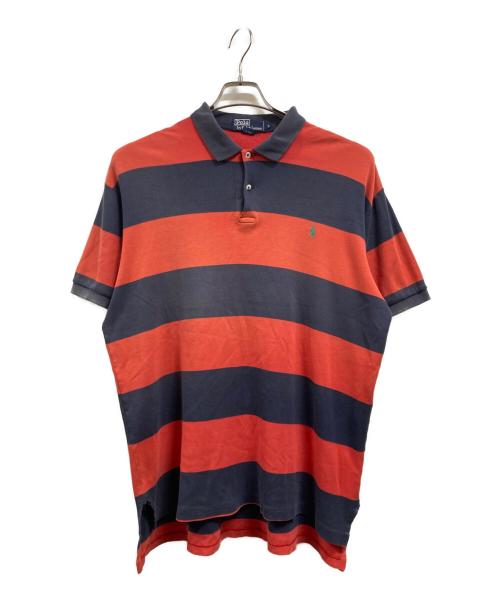 POLO RALPH LAUREN（ポロ・ラルフローレン）POLO RALPH LAUREN (ポロ・ラルフローレン) ポロシャツ レッド×ネイビー サイズ:Ⅼの古着・服飾アイテム