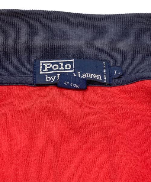 POLO RALPH LAUREN（ポロ・ラルフローレン）POLO RALPH LAUREN (ポロ・ラルフローレン) ポロシャツ レッド×ネイビー サイズ:Ⅼの古着・服飾アイテム