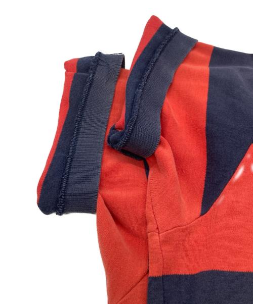 POLO RALPH LAUREN（ポロ・ラルフローレン）POLO RALPH LAUREN (ポロ・ラルフローレン) ポロシャツ レッド×ネイビー サイズ:Ⅼの古着・服飾アイテム
