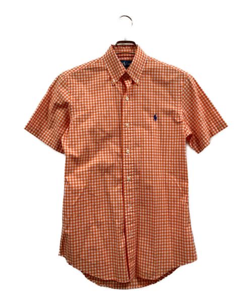 RALPH LAUREN（ラルフローレン）RALPH LAUREN (ラルフローレン) チェックBD半袖シャツ ホワイト×オレンジ サイズ:XSの古着・服飾アイテム