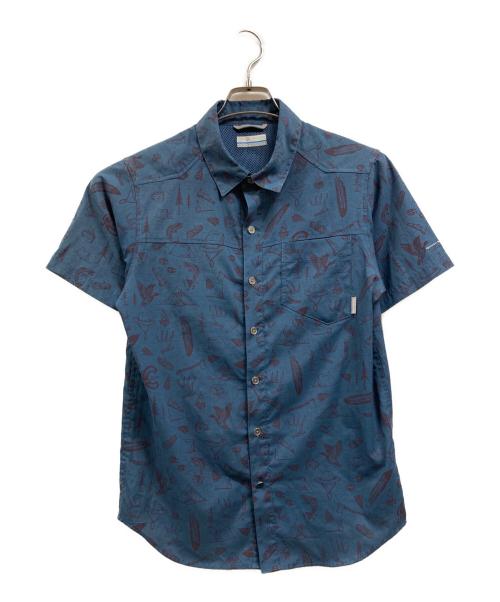 Columbia（コロンビア）Columbia (コロンビア) ピルスナー ピーク プリント メンズ ショートスリーブ ブルー サイズ:Sの古着・服飾アイテム