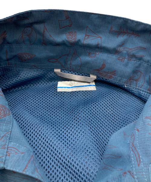 Columbia（コロンビア）Columbia (コロンビア) ピルスナー ピーク プリント メンズ ショートスリーブ ブルー サイズ:Sの古着・服飾アイテム