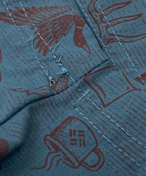 Columbia（コロンビア）Columbia (コロンビア) ピルスナー ピーク プリント メンズ ショートスリーブ ブルー サイズ:Sの古着・服飾アイテム