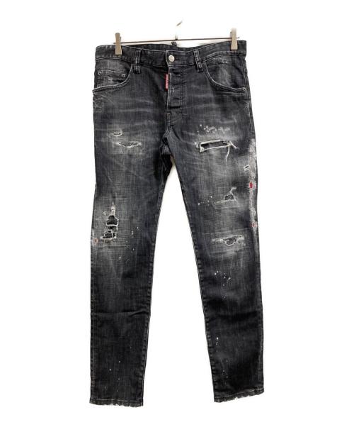 DSQUARED2（ディースクエアード）DSQUARED2 (ディースクエアード) Skater Jeans ブラック サイズ:48の古着・服飾アイテム