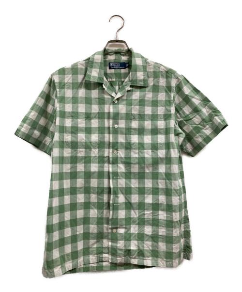 POLO RALPH LAUREN（ポロ・ラルフローレン）POLO RALPH LAUREN (ポロ・ラルフローレン) ギンガムチェックOPカラー半袖シャツ グリーン サイズ:Ｍの古着・服飾アイテム