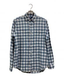 POLO RALPH LAUREN（ポロ・ラルフローレン）の古着「長袖チェックシャツ」｜ネイビー×ホワイト
