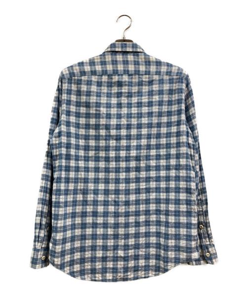 POLO RALPH LAUREN（ポロ・ラルフローレン）POLO RALPH LAUREN (ポロ・ラルフローレン) 長袖チェックシャツ ネイビー×ホワイト サイズ:Sの古着・服飾アイテム