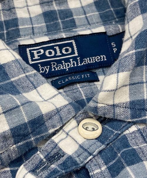 POLO RALPH LAUREN（ポロ・ラルフローレン）POLO RALPH LAUREN (ポロ・ラルフローレン) 長袖チェックシャツ ネイビー×ホワイト サイズ:Sの古着・服飾アイテム