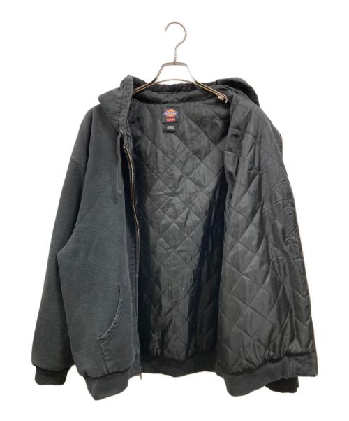 Dickies（ディッキーズ）Dickies (ディッキーズ) Supreme (シュプリーム) Quilted Lined Zip Up Hooded Sweatshirt ブラック サイズ:XLの古着・服飾アイテム