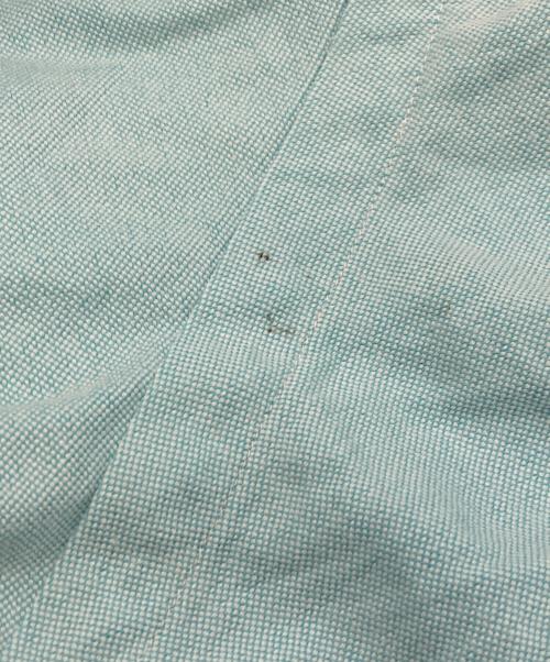 RALPH LAUREN（ラルフローレン）RALPH LAUREN (ラルフローレン) 刺繍バンドカラーシャツ ブルー サイズ:Lの古着・服飾アイテム