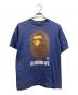 A BATHING APE（アベイシングエイプ）の古着「プリントTシャツ」｜ネイビー