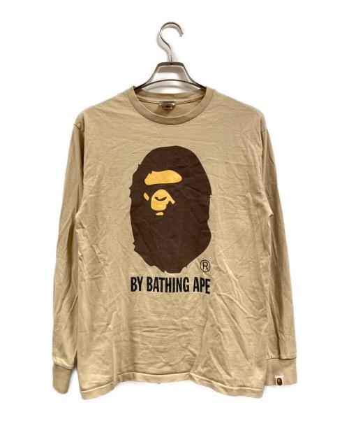 A BATHING APE（アベイシングエイプ）A BATHING APE (アベイシングエイプ) ロングスリーブカットソー ベージュ サイズ:Ｌの古着・服飾アイテム