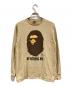 A BATHING APE（アベイシングエイプ）の古着「ロングスリーブカットソー」｜ベージュ