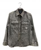DIESELディーゼル）の古着「デニムシャツジャケット」｜ブラック