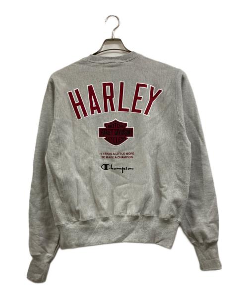 HARLEY-DAVIDSON（ハーレーダビッドソン）HARLEY-DAVIDSON (ハーレーダビッドソン) Champion (チャンピオン) スウェット グレー サイズ:Sの古着・服飾アイテム