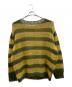 AMBERGLEAM (アンバーグリーム) Mesh Mohair knit グリーン×イエロー サイズ:SIZE BIG：12000円
